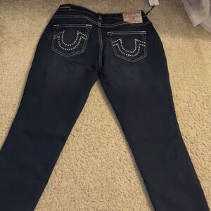 True Religion Women's Dark Blue Skinny Jeans